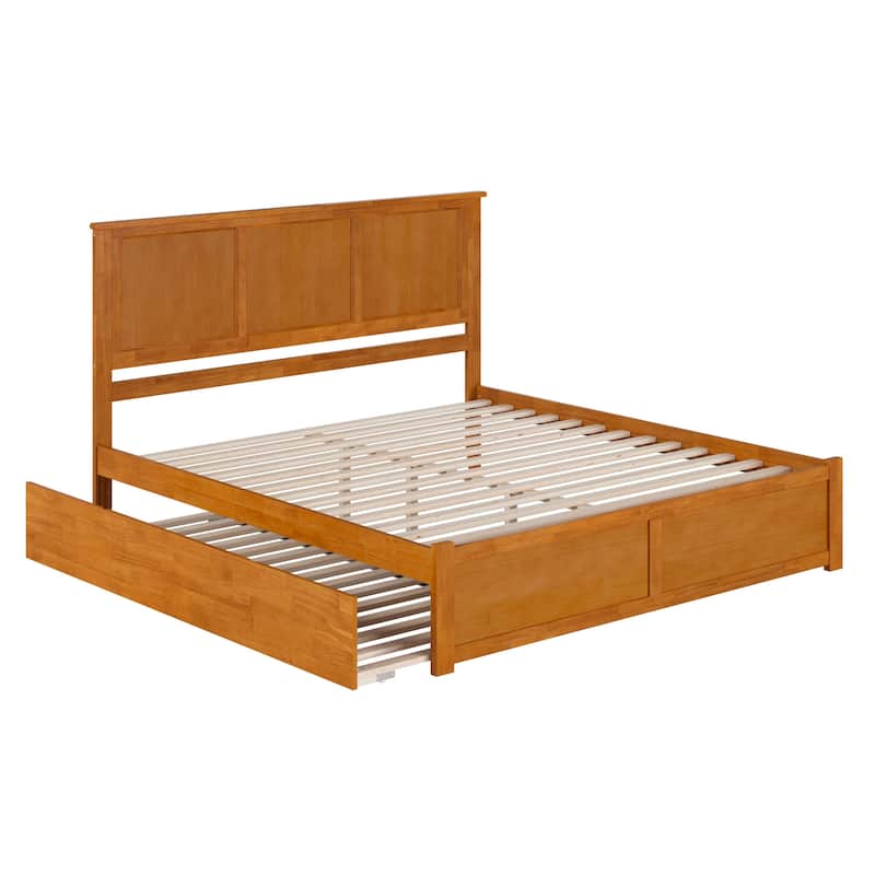 AFI Madison Platform Bed with Footboard & Twin XL Trundle