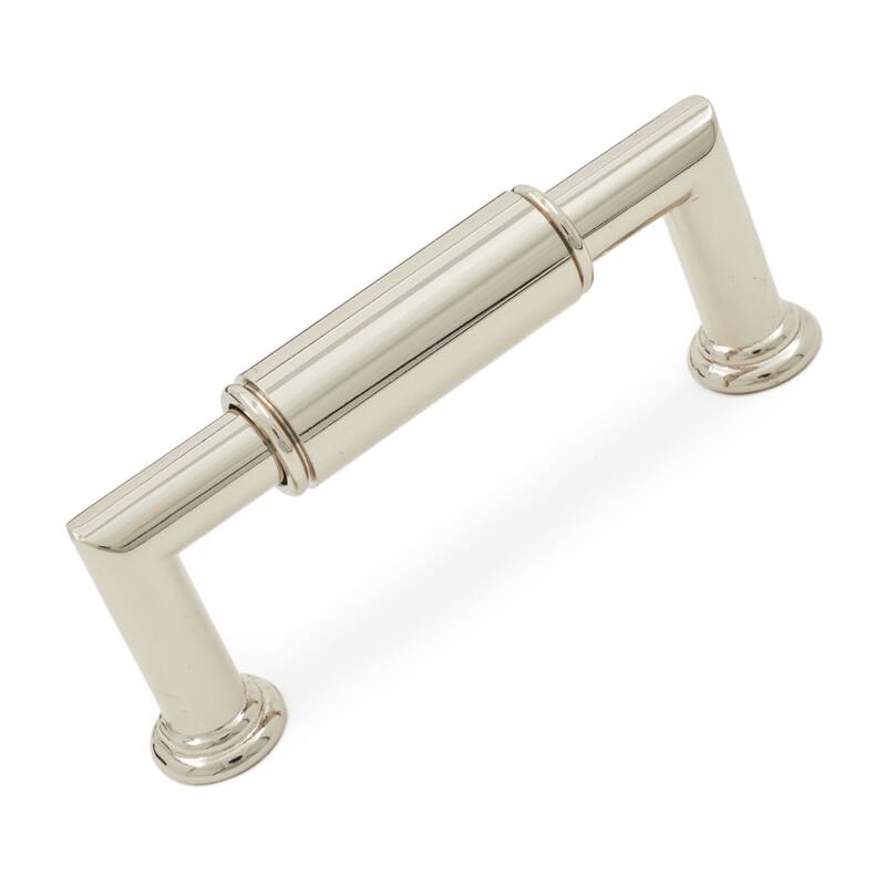 RK International Cylinder 3 Inch Center to Center Handle Cabinet Pull - Polished Nickel