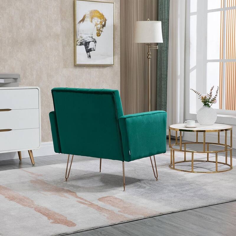 Modern Upholstered Velvet Accent Chair