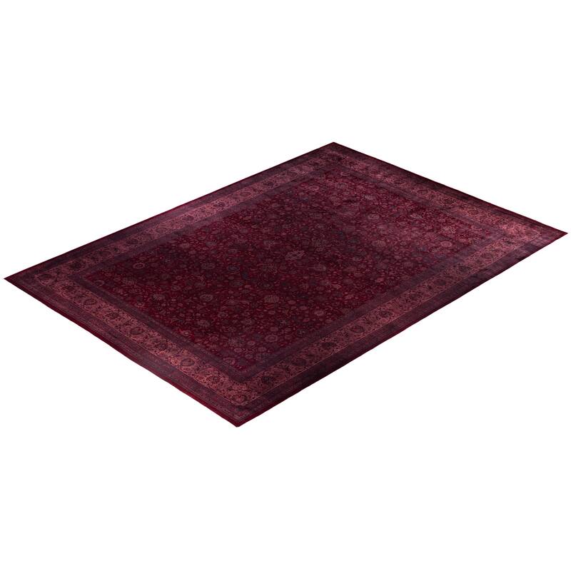Overdyed One-of-a-Kind Hand-Knotted Area Rug - Pink - 12' 4" x 17' 0"