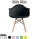 preview thumbnail 15 of 15, Modern Kids Toddler Chair Armchair With Arms Natural Wood Legs Dowel Eiffel Kitchen Bedroom Desk Montessori School Black