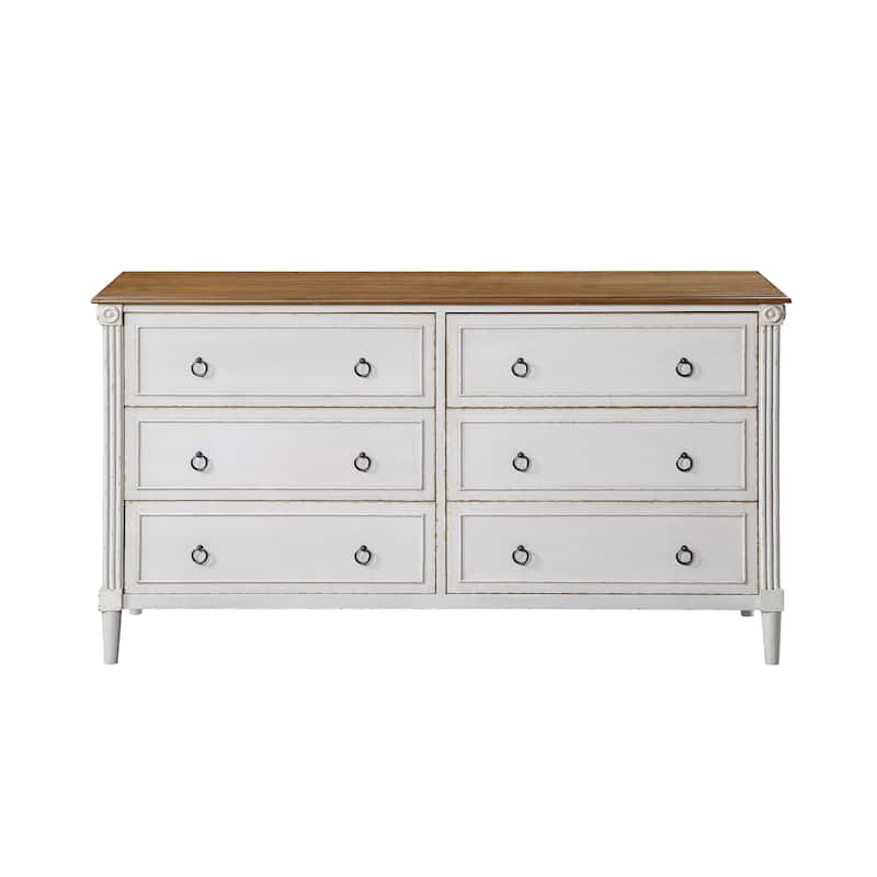 Joneigh Traditional 60-inch Wide 6-Drawer Double Dresser by Furniture of America