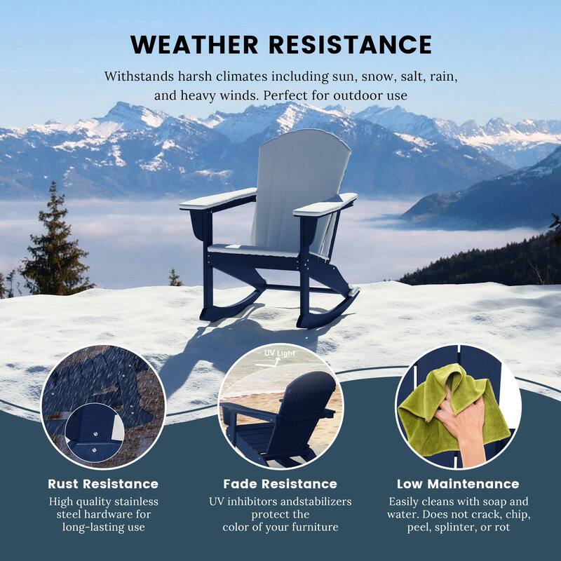 Laguna Hdpe All Weather Outdoor Patio Rocking Chair (Set of 2)