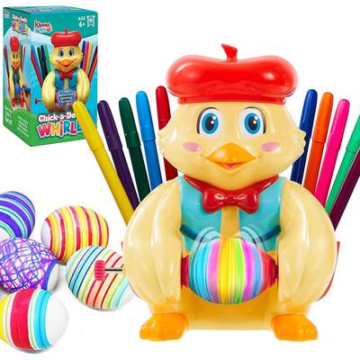 Easter Egg Spinner Kit Chick Decorating Machine 10 Markers
