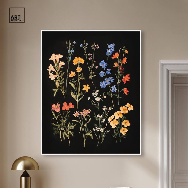 Darkling Daisies II Canvas by Art Remedy