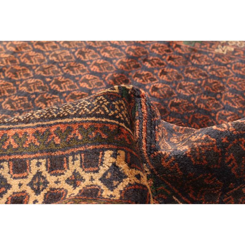 ECARPETGALLERY Hand-knotted Teimani Dark Navy Wool Rug - 2'10 x 4'9