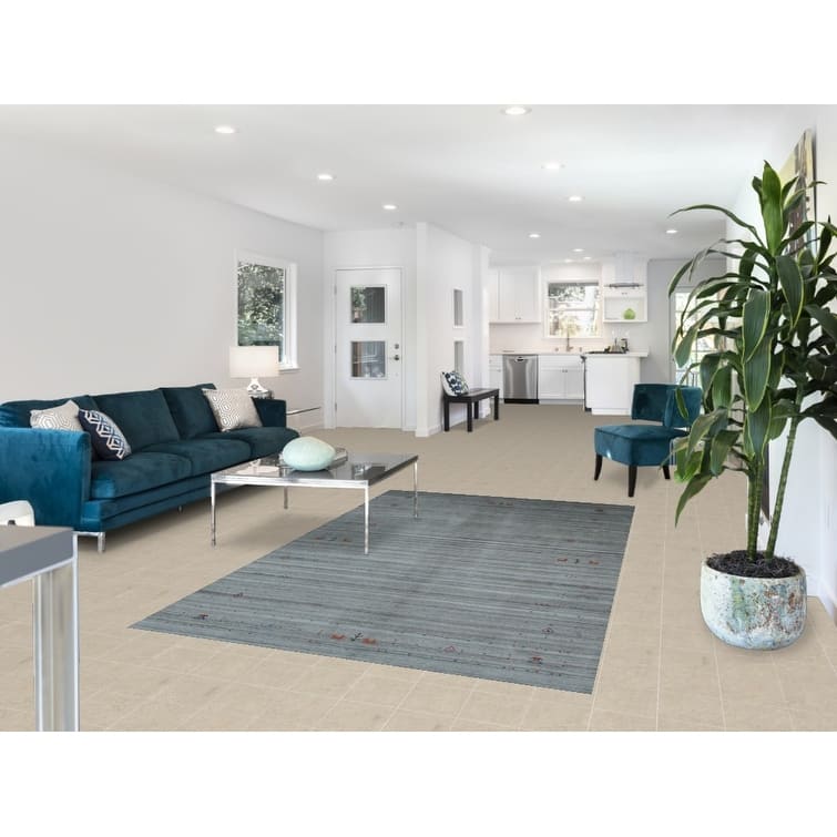 Tribal Gabbeh Indian Area Rug Hand-Knotted Wool Carpet - 4'11" x 8'1"