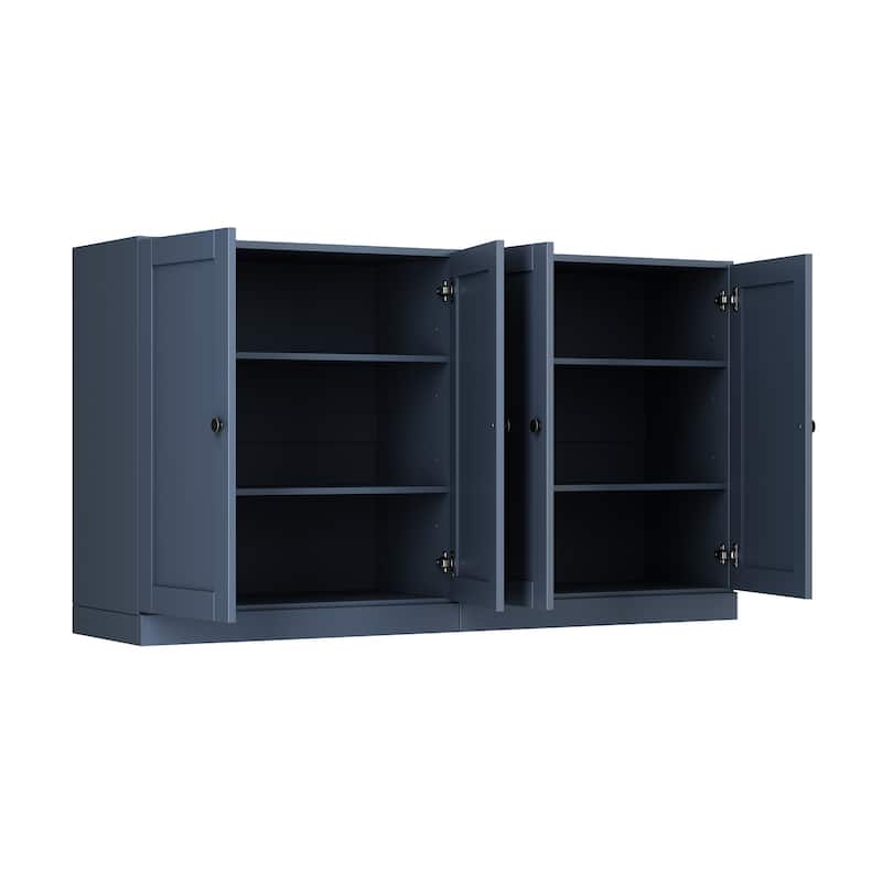 Palace Imports 100% Solid Wood 64" Sideboard with Raised Panel Doors & Adjustable Shelves