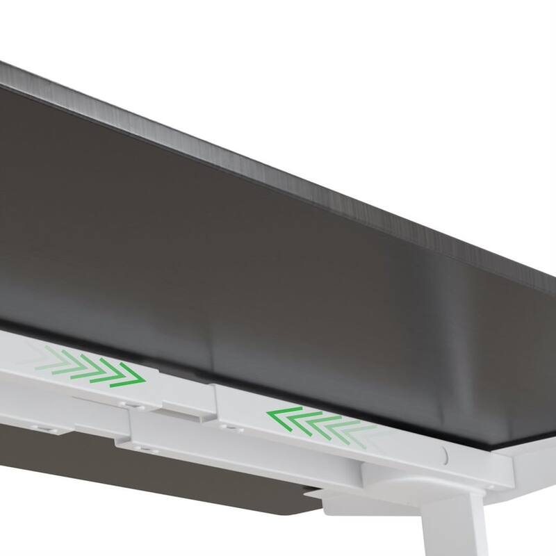 Rise Up Electric Standing Desk Dual Motor 60x30 solid bamboo desktop