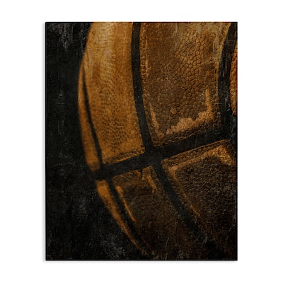 Stupell Vintage Basketball Close Up Canvas Wall Art Design By Kim Allen