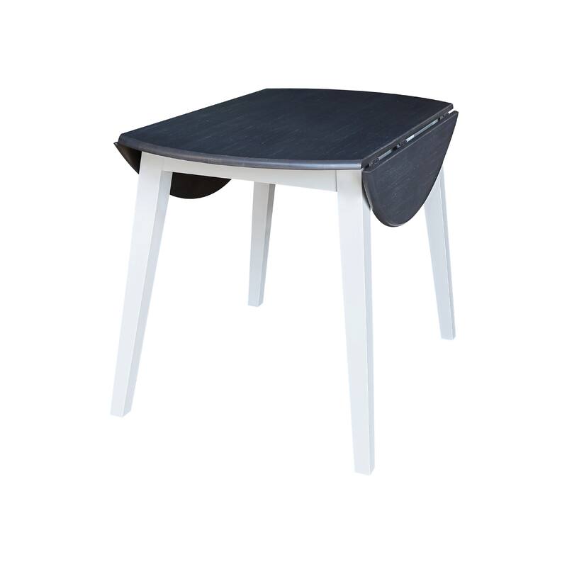 42 in. Solid Wood Round Dual Drop Leaf Table