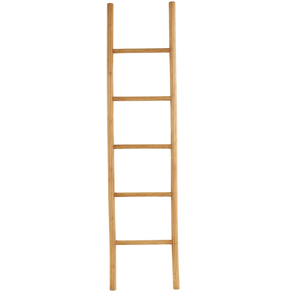 Wood Handmade 5 Rack Partition Ladder - Brown - Roche River Decor