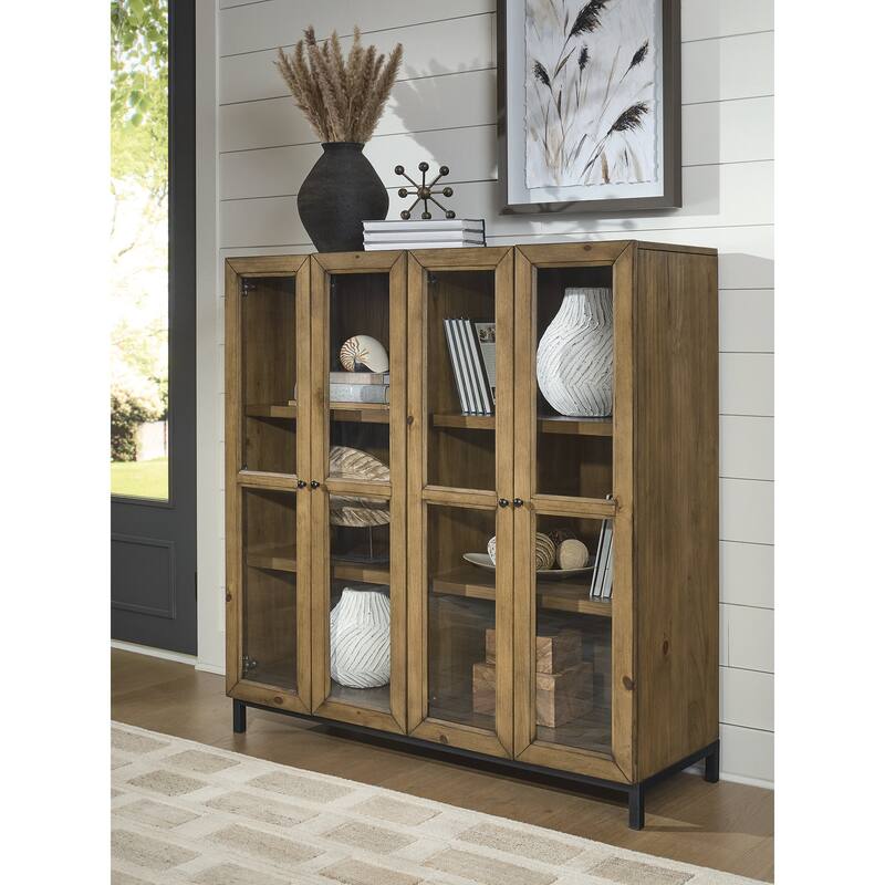 Signature Design by Ashley Wrenridge Brown Accent Cabinet - 48" W x 15.88" D x 50.13" H