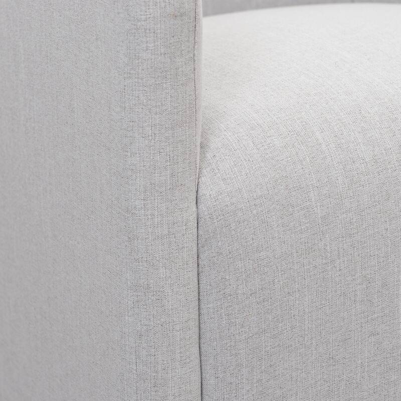 KINWELL 25" Performance Fabric Upholstered Rolling Dining Armchair