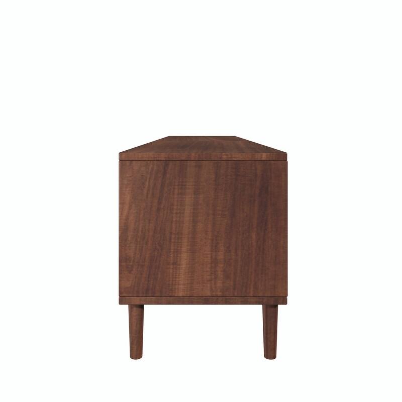 78" TV Stand for TVs up to 85", Media Console with 4 Drawers, Solid Wood Legs & Soft-Closing Hinges