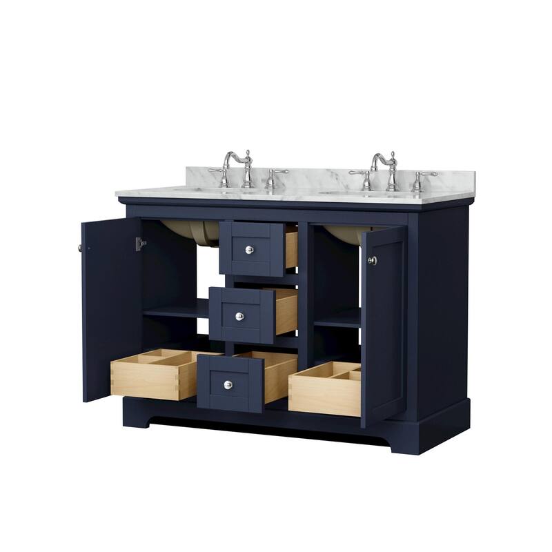 Wyndham Collection Avery 48" Free Standing Double Basin Vanity Set