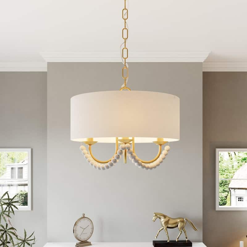 Acroma - 4 Light Steel Dimmable Drum Chandelier - N/A