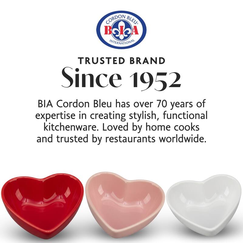 BIA Cordon Bleu Set of 3 Heart Dishes - 6 oz