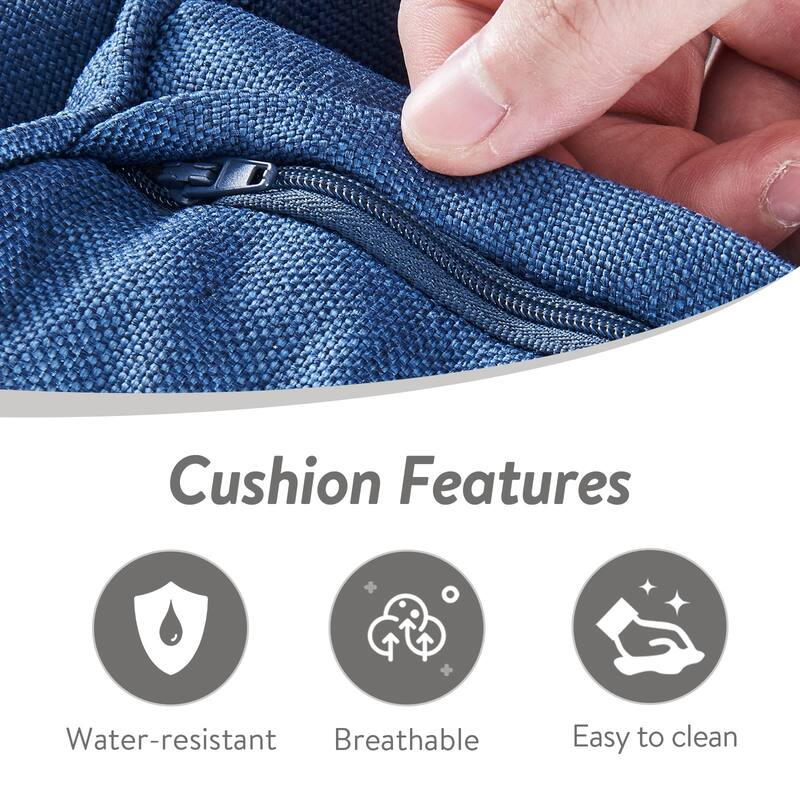 Gymojoy Industrial Style Premium Outdoor 3-Seat Rattan Sofa