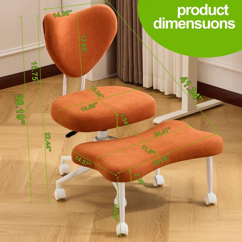 Meditation chair, an ergonomic cross-legged seating chair with lumbar support and a height-adjustable seat cushion
