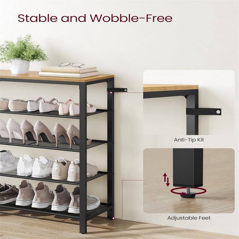 INDESTIC Shoe Rack - 36.4"D x 11.8"W x 39.4"H
