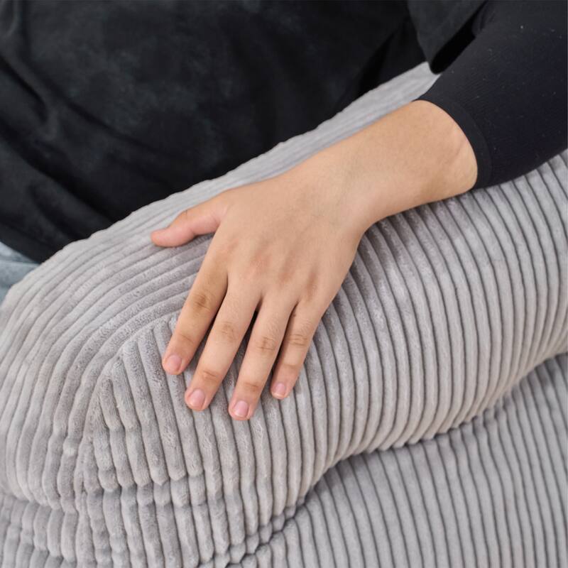 Corduroy Polyester Living Room Bean Bag Chair, Lazy Chair, Single Sofa