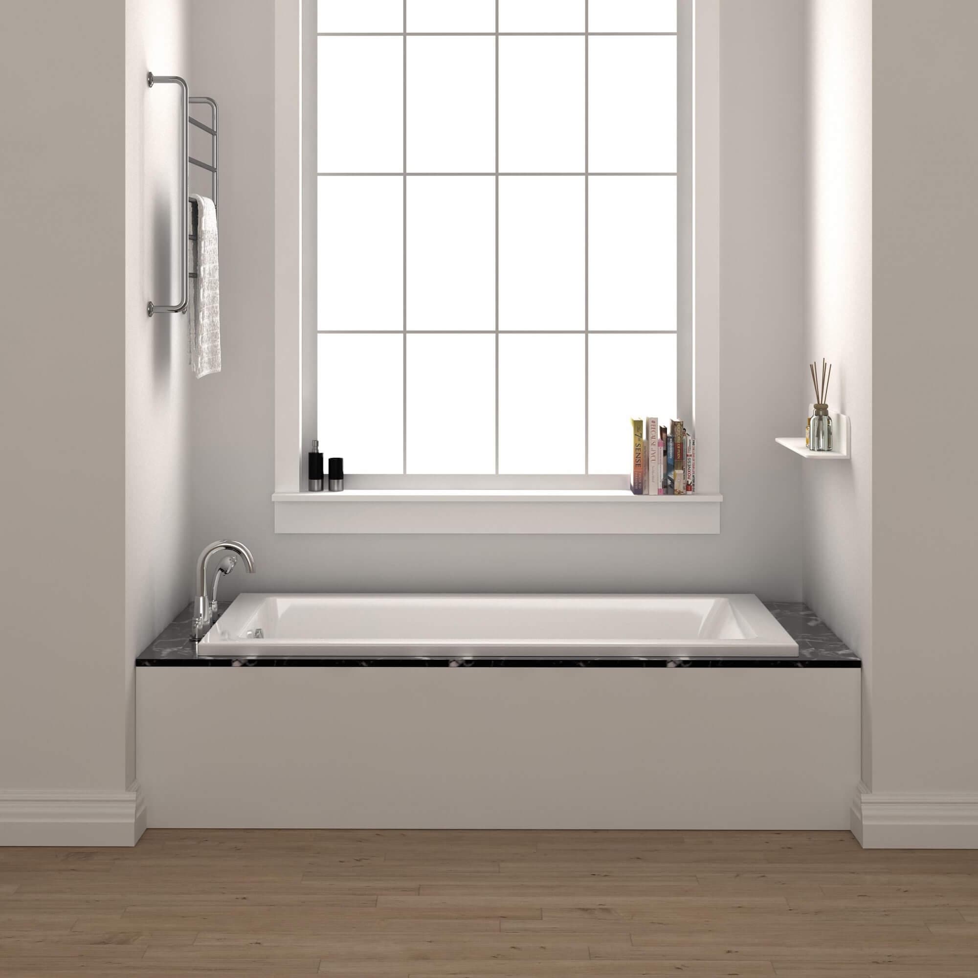 Fine Fixtures Drop In Soaking Bathtub Fiberglass Acrylic Material