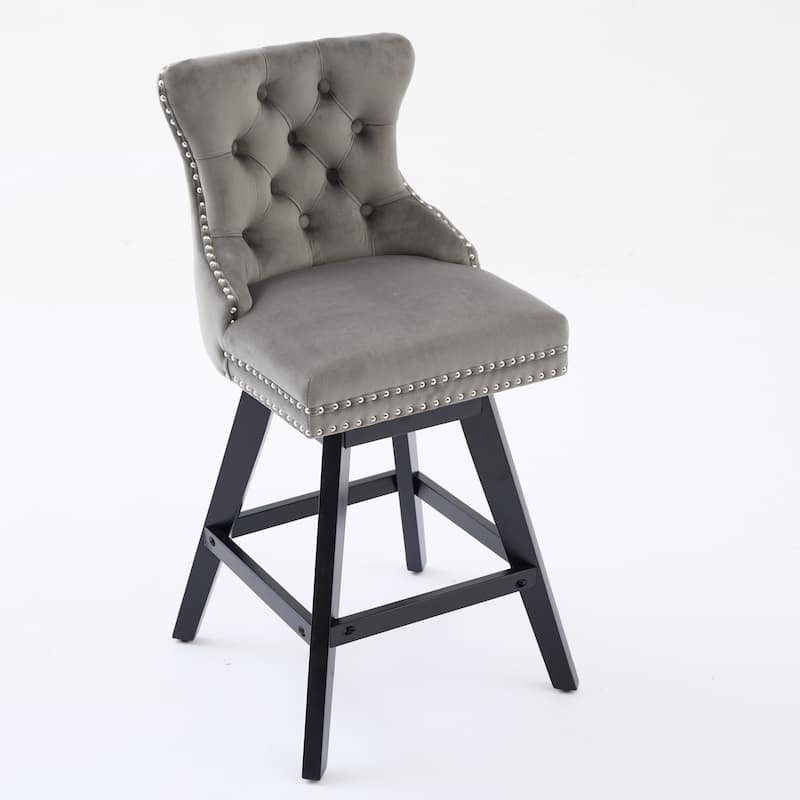 Ostweer Furniture Leisure Style Bar Chairs Stools Set of 2 (Beige)