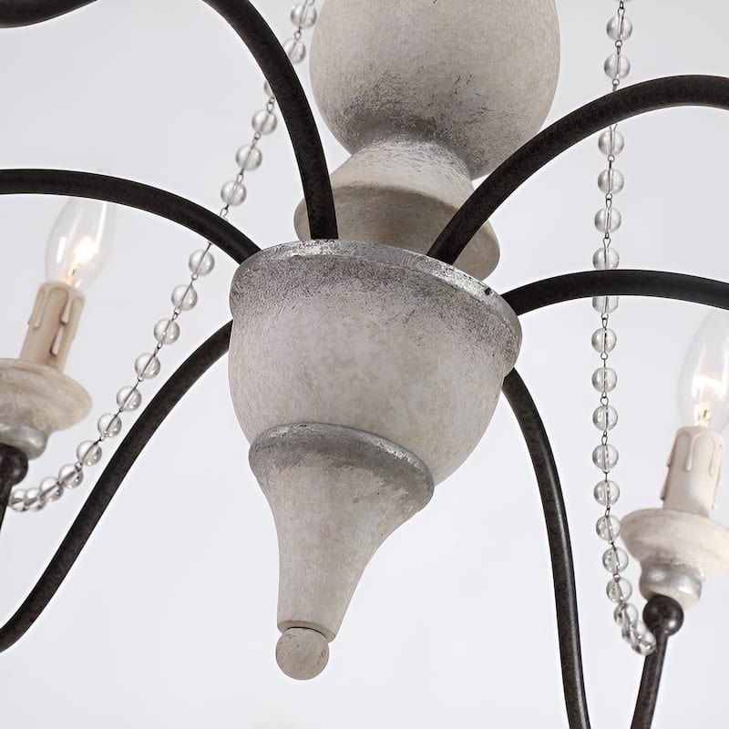 6 Candle Light Countryside Antique Style Classic Chandelier