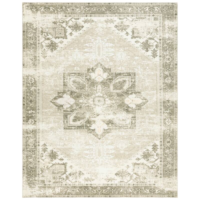 SAFAVIEH, Tucson Machine Washable Slip Resistant Therese Oriental Medallion