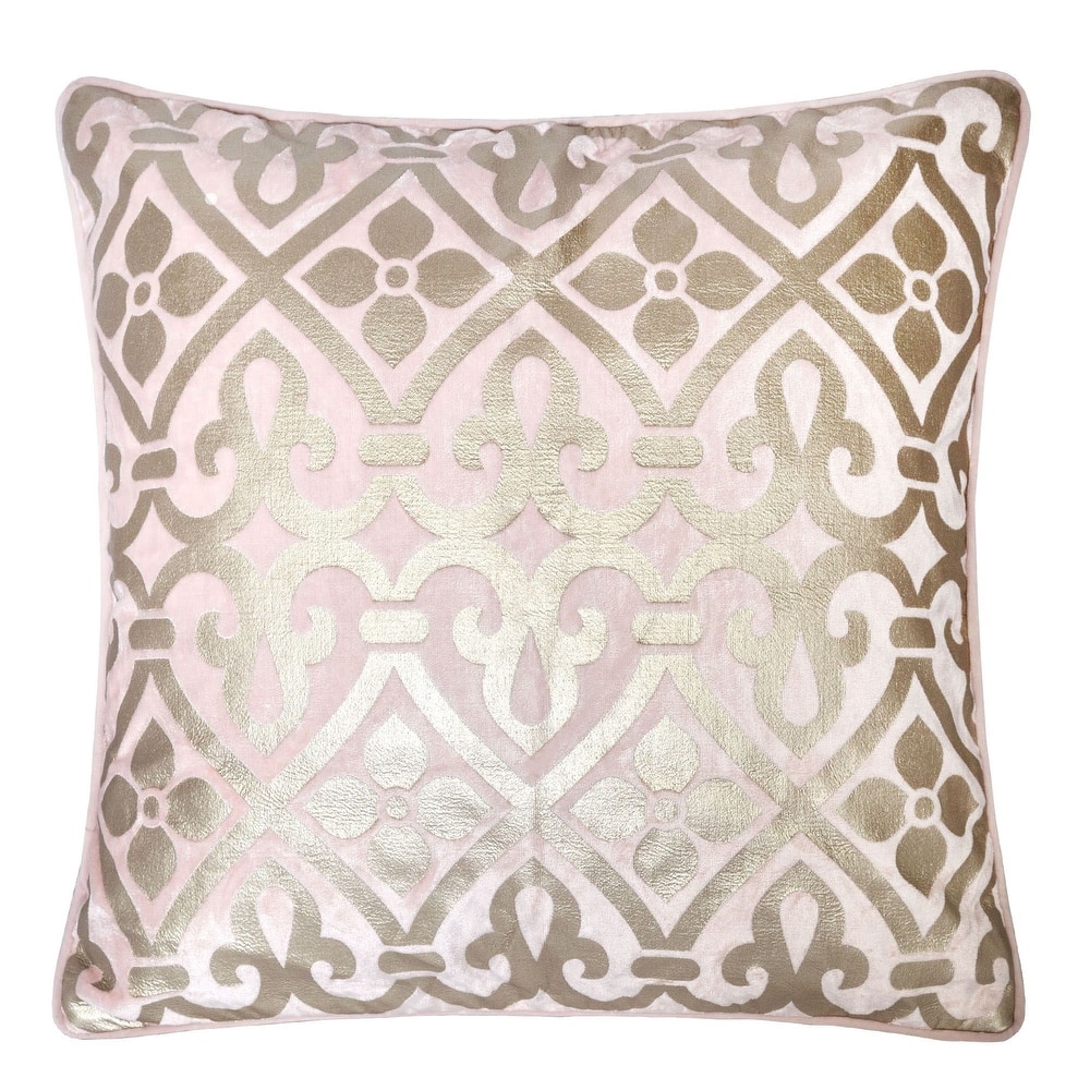 Homey Cozy Foil Print Vintage Throw Pillow Cover & Insert