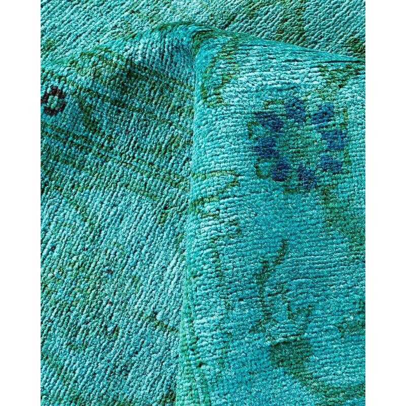 Vibrance, One-of-a-Kind Hand-Knotted Area Rug - Blue, 6' 1" x 8' 9" - 6' 1" x 8' 9"