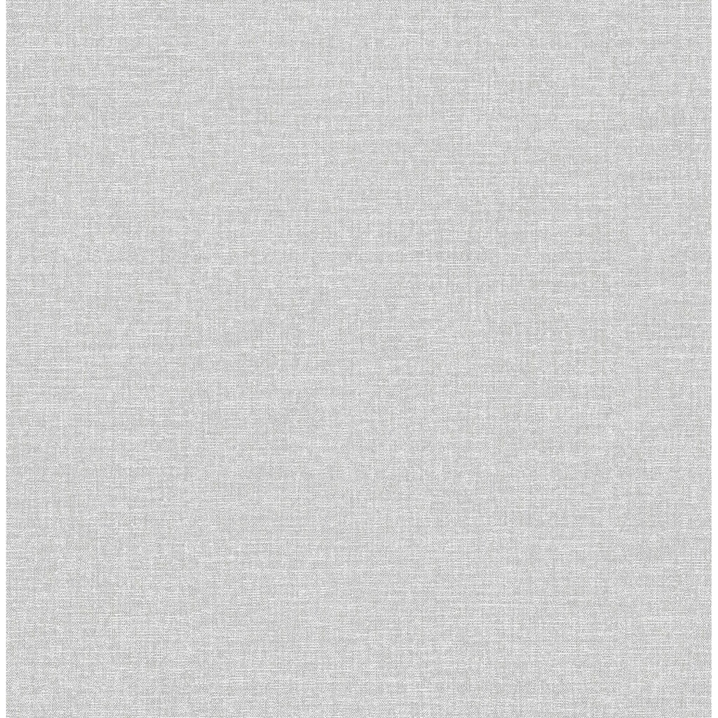 Brewster Glen Grey Linen Wallpaper