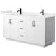 Option White / White Quartz Top / Matte Black Hardware