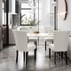 preview thumbnail 8 of 32, Faux Leather Dining Chairs Or Round Glass Dining Table