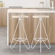 preview thumbnail 20 of 49, Trinity Modern Round Metal Backless Bar Stool with Hairpin Legs and Integrated Footrest for Kitchen Island & Home Bar