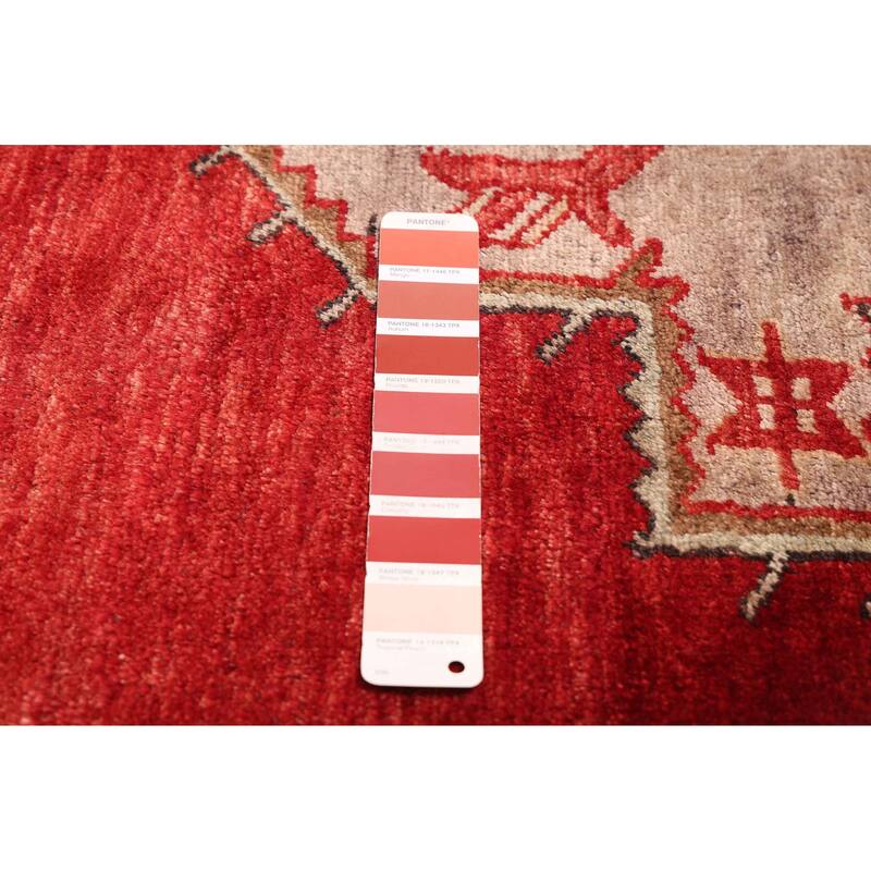 ECARPETGALLERY Hand-knotted Melis Vintage Red Wool Rug - 2'8 x 8'0