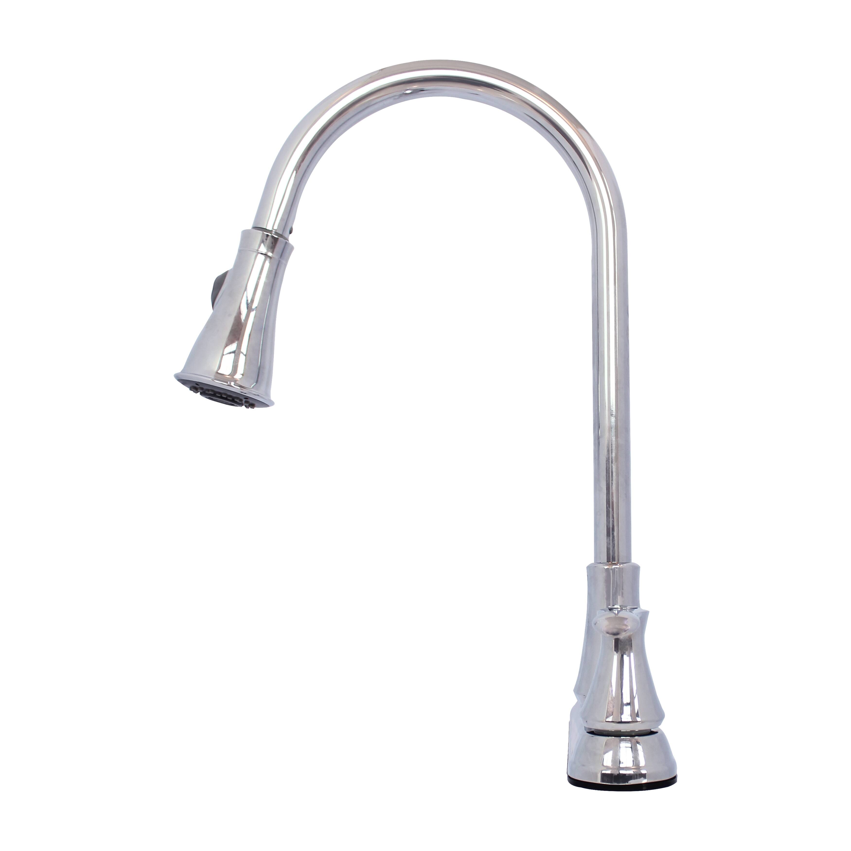Wasserman Kitchen Sink Faucet Double Handle Pull Down Spray in Chrome Bed Bath & Beyond