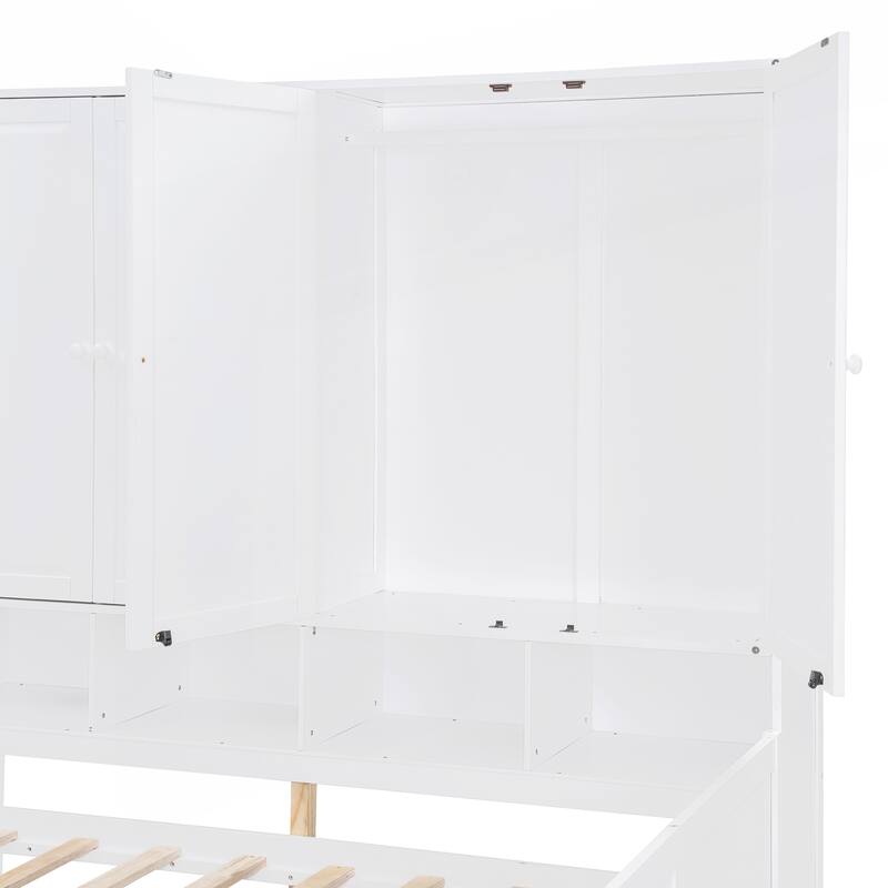 Versatile Wooden Daybed with Integrated Storage and Workspace for All Ages