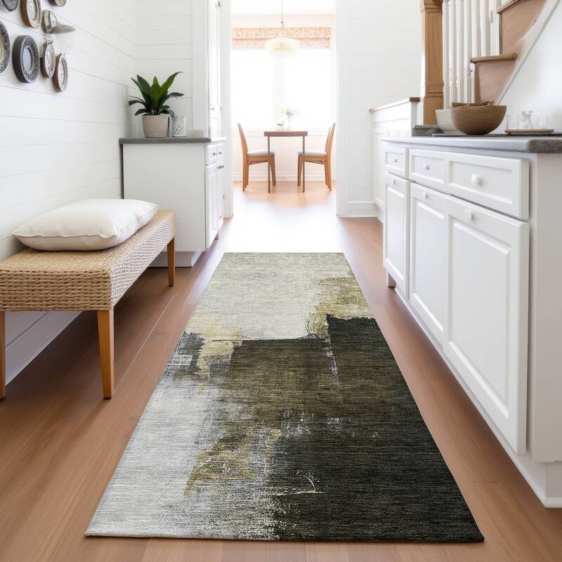 Premium Washable Super Soft Mayfield Rug - Khaki - 2'3" x 7'6"