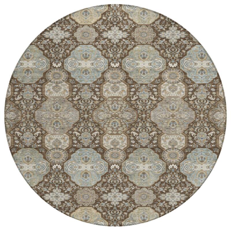 Machine Washable Indoor/ Outdoor Traditional Tracey Chantille Rug