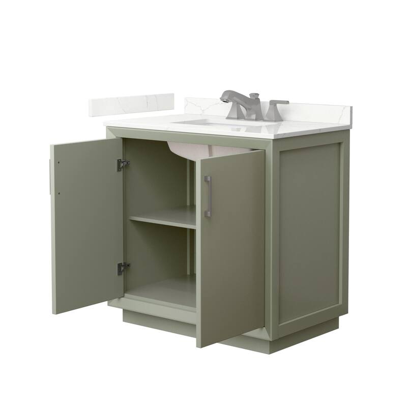 Wyndham Collection WCF414136S-QTZ-US3MXX Strada 36" Free Standing