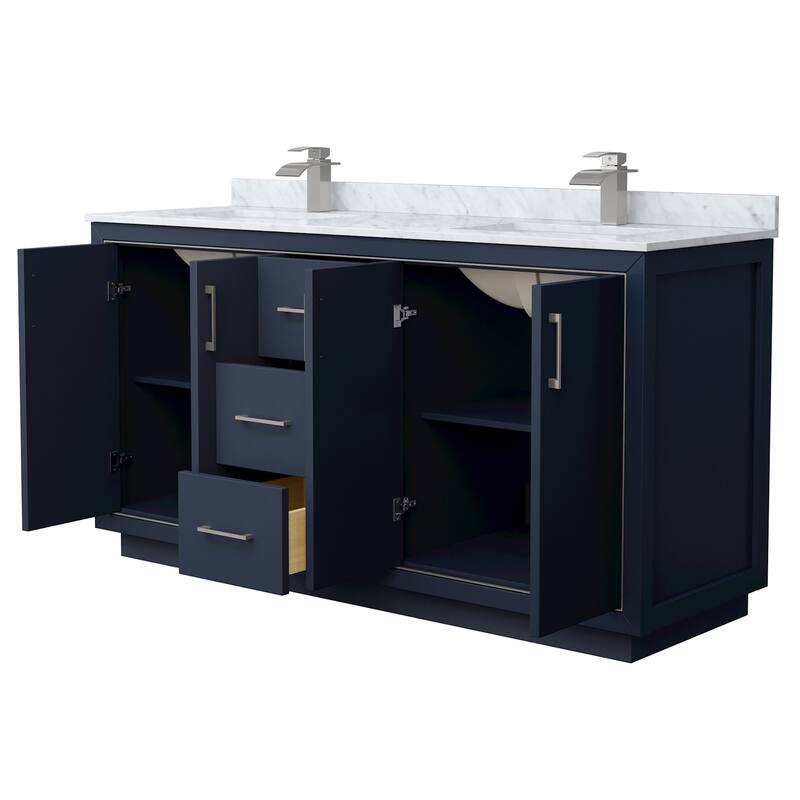 Wyndham Collection WCF1111-66D-NAT-MXX Icon 66" Free Standing Double