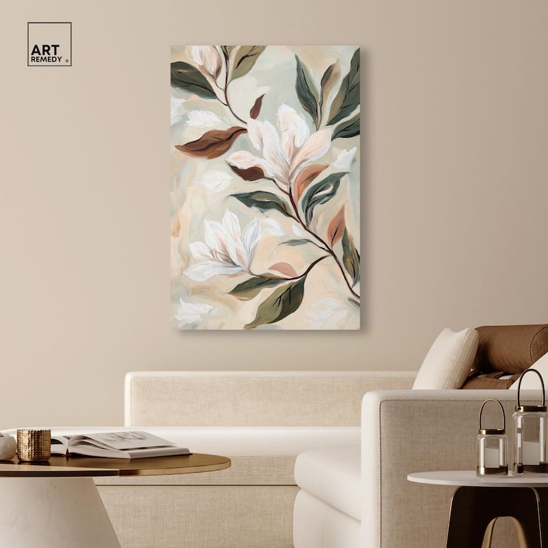 Soft Magnolia II Canvas by Art Remedy, Gallery Wrapped