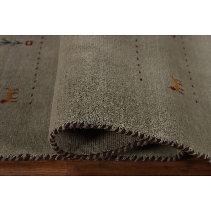 Tribal Gabbeh Oriental Area Rug Handmade Wool Carpet - 7'10" x 9'10"