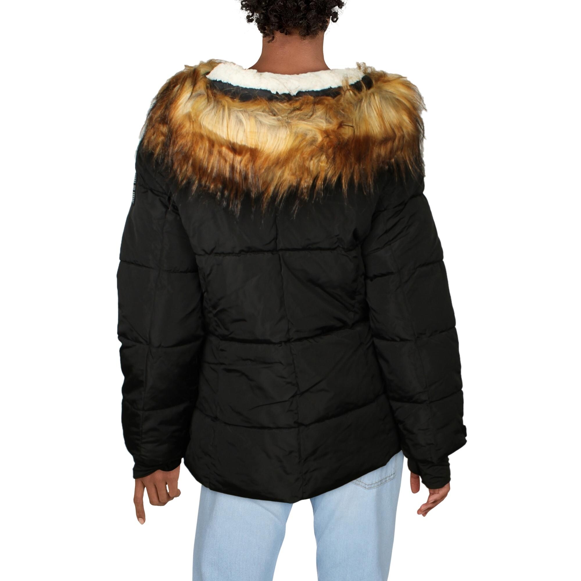 bebe long puffer coat