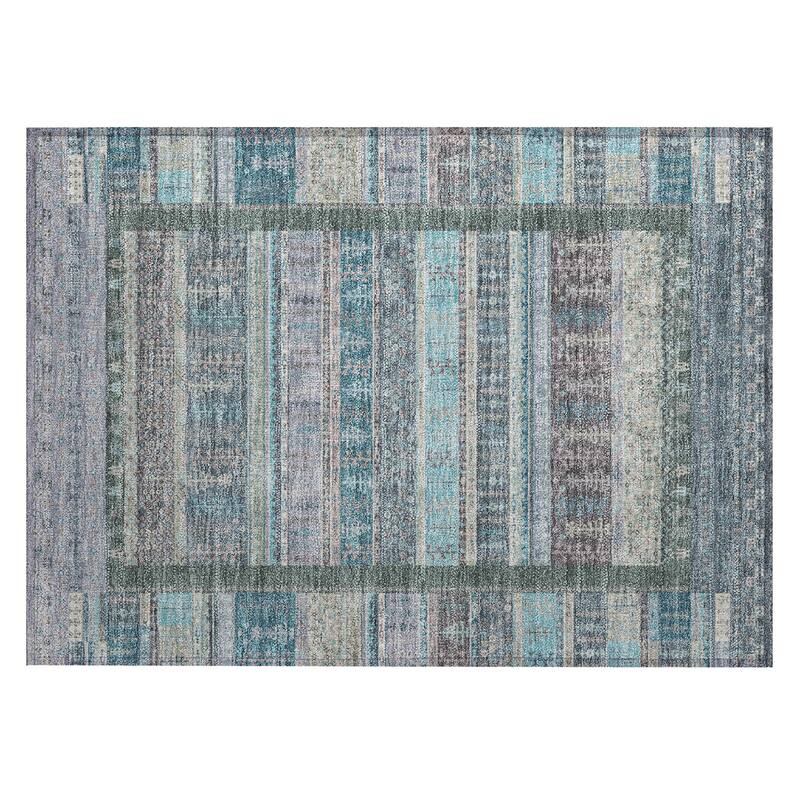 Machine Washable Indoor/Outdoor Global Kilim Chantille Rug
