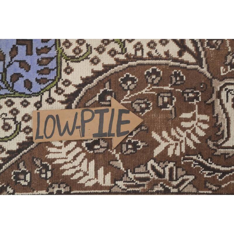 Hand Knotted Oriental 100% Wool Carpet Traditional Floral Purples Tabriz Area Rug - 11' 4'' X 8' 1''
