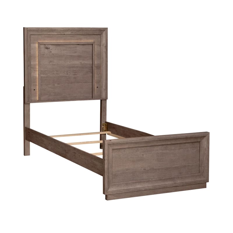 Horizons Graystone Twin Size Panel Bed