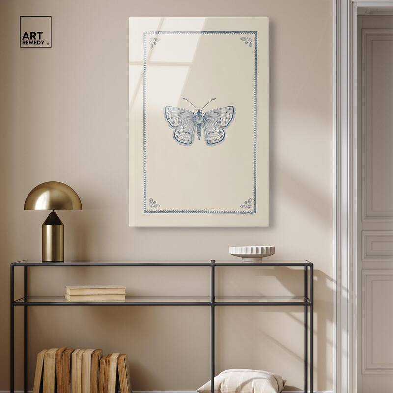 Blue Butterfly II Acrylic by Art Remedy, Ready to Hang